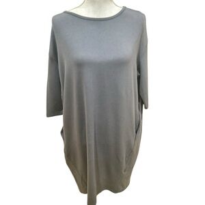NWT Gilmour gray French Terry 100% rayon bamboo blend relax Dress size small
